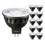 Mehrfachpackung 10x Philips Master LED Spot GU5.3 MR16 7.5W 485lm 24D - 927 Extra Warmweiß | Höchste Farbwiedergabe - Dimmbar - Ersatz für 50W