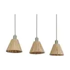 Ledvance LED Pendelleuchte Decor Rattan Linear Braun | Geeignet für 3x E27