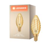 Ledvance Vintage 1906 LED E14 Bougie Dorée 2.5W 220lm - 824 Blanc Très Chaud | Équivalent 25W