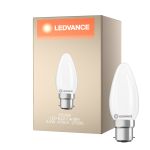 Ledvance Classic LED B22 Bougie Dépolie 3.4W 470lm - 827 Blanc Très Chaud | Équivalent 40W