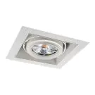 Noxion Encastré Spot sans cadre Pro 1x AR111 inclinable Blanc | Diamètre 164x164mm - G53 Culot