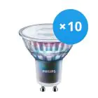 Lot 10x Philips MASTER LED Spot ExpertColor GU10 PAR16 3.9W 280lm 36D - 930 Blanc Chaud | Meilleur rendu des couleurs - Dimmable - Équivalent 35W