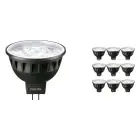Lot 10x Philips Master LED Spot GU5.3 MR16 6.7W 430lm 10D - 930 Blanc Chaud | Meilleur rendu des couleurs - Dimmable - Équivalent 35W