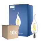 Lot 10x Philips MASTER LED E14 Bent-tip Bougie Filament Claire 2.5W 340lm - 922-927 Dim To Warm | Meilleur Rendu Des Couleurs - Dimmable - Équivalent 25W
