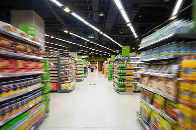 &eacute;clairage pour les supermarch&eacute;s